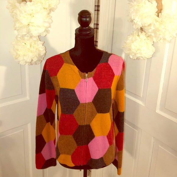 Susan Martin Sweaters - Susan Martin 🌈  Vintage Zip Closure Cardigan Sweater